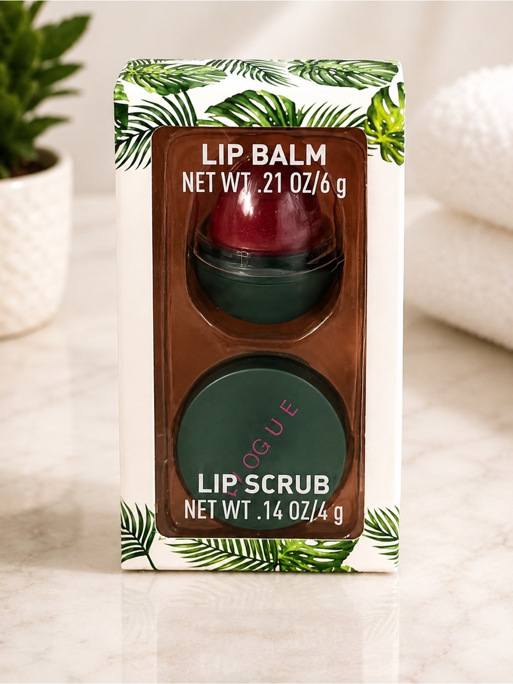 Vogue Lip Balm & Lip Scrub Set - Berry Red